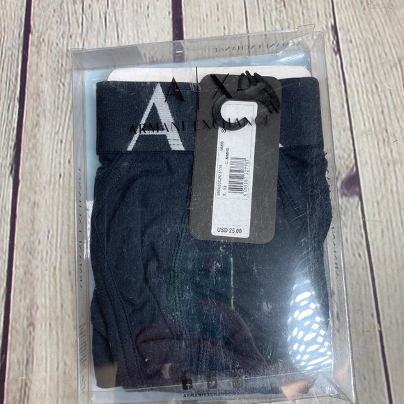 A/X Armani Exchange Dark Navy Stretch Cotton Brief - Picture 2 of 5